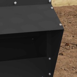 Mangeoire pour poules Noir 20 x 25 x 35 cm Acier Laminé à Froid 538321538321