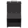 Mangeoire pour poules Noir 20 x 25 x 35 cm Acier Laminé à Froid 538321538321