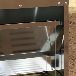 Nourrisseur à pédale pour poules Argent 33 x 42 x 40 cm 538329538329