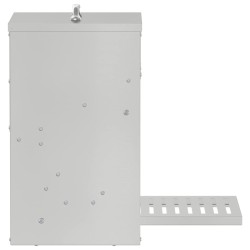 Nourrisseur à pédale pour poules Argent 33 x 42 x 40 cm 538329538329