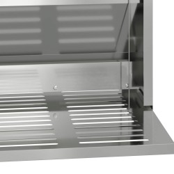 Nourrisseur à pédale pour poules Argent 33 x 42 x 40 cm 538329538329