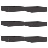 Bordure de Pelouse 6 pcs Noir 50 x 50 x 13 cm Acier 538330538330