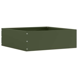 Bordure de Pelouse 6 pcs Vert olive 40 x 40 x 13 cm Acier 538331538331