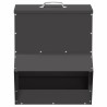 Mangeoire pour poules Noir 20 x 25 x 35 cm Acier Laminé à Froid 538335538335