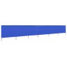 Paravent 6 panneaux Tissu 800 x 160 cm Bleu azuré 538341538341