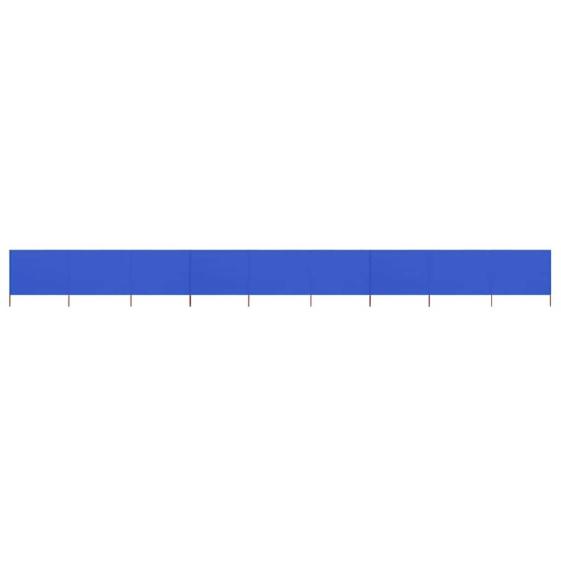Paravent 9 panneaux Tissu 1200 x 160 cm Bleu azuré 538343538343