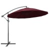 Parasol suspendu avec poteau bordeaux 3 m 538348538348