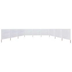 Paravent 9 panneaux Tissu 1200 x 80 cm Blanc sable 538351538351