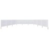 Paravent 9 panneaux Tissu 1200 x 80 cm Blanc sable 538351538351