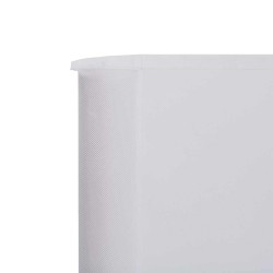 Paravent 9 panneaux Tissu 1200 x 80 cm Blanc sable 538351538351