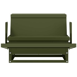 Nourrisseur à pédale pour poules Vert olive 50 x 40 x 29 cm 538352538352