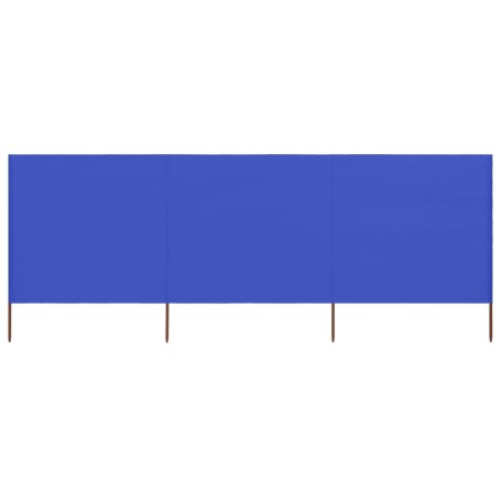 Paravent 3 panneaux Tissu 400 x 80 cm Bleu azuré 538353538353