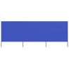 Paravent 3 panneaux Tissu 400 x 80 cm Bleu azuré 538353538353