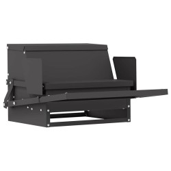 Nourrisseur à pédale pour poules Noir 50 x 40 x 29 cm 538354538354