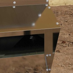 Mangeoire pour poules Argent 20 x 25 x 35 cm Acier galvanisé 538355538355