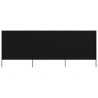 Paravent 3 panneaux Tissu 400 x 120 cm Noir 538357538357