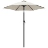 Parasol Blanc sable 200x224 cm Aluminium 538359538359