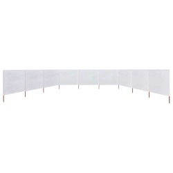 Paravent 9 panneaux Tissu 1200 x 120 cm Blanc sable 538360538360