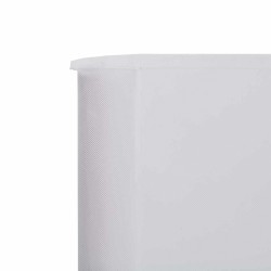 Paravent 9 panneaux Tissu 1200 x 120 cm Blanc sable 538360538360