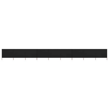 Paravent 9 panneaux Tissu 1200 x 80 cm Noir 538362538362