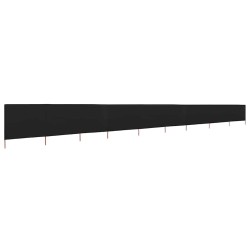 Paravent 9 panneaux Tissu 1200 x 80 cm Noir 538362538362