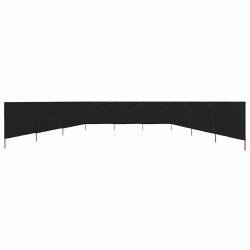 Paravent 9 panneaux Tissu 1200 x 80 cm Noir 538362538362