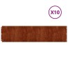 Bordures de pelouse 10 pcs 25x103 cm acier corten flexible 538363538363