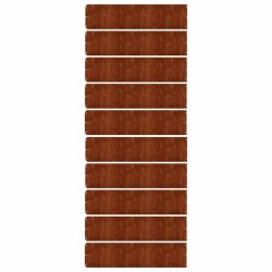 Bordures de pelouse 10 pcs 25x103 cm acier corten flexible 538363538363