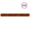 Bordures de pelouse 50 pcs 10x103 cm acier corten flexible 538364538364