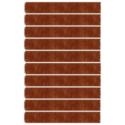 Bordures de pelouse 10 pcs 15x103 cm acier corten flexible 538365538365