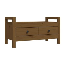 Banc d'entrée Marron miel 80x40x43 cm Bois de pin massif 538366538366