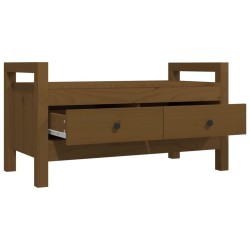 Banc d'entrée Marron miel 80x40x43 cm Bois de pin massif 538366538366