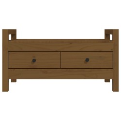 Banc d'entrée Marron miel 80x40x43 cm Bois de pin massif 538366538366