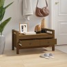 Banc d'entrée Marron miel 80x40x43 cm Bois de pin massif 538366538366