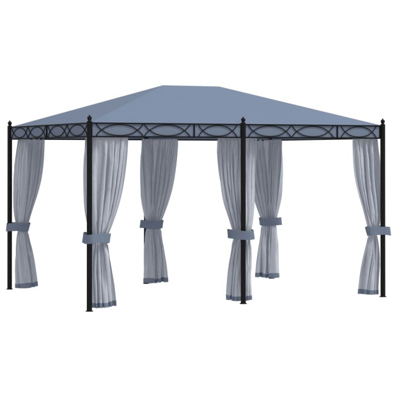 Tonnelle avec moustiquaire 3x4 m Anthracite Acier 538368538368