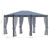 Tonnelle avec moustiquaire 3x4 m Anthracite Acier 538368538368