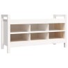 Banc d'entrée Blanc 110x40x60 cm Bois de pin massif 538369538369