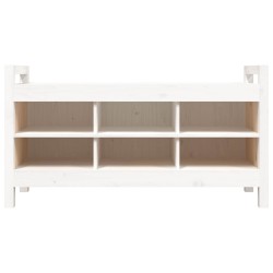 Banc d'entrée Blanc 110x40x60 cm Bois de pin massif 538369538369