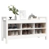 Banc d'entrée Blanc 110x40x60 cm Bois de pin massif 538369538369