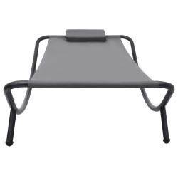 Lit de jardin Gris 200x90 cm Acier 538370538370