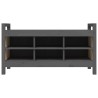 Banc d'entrée Gris 110x40x60 cm Bois de pin massif 538371538371