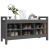 Banc d'entrée Gris 110x40x60 cm Bois de pin massif 538371538371