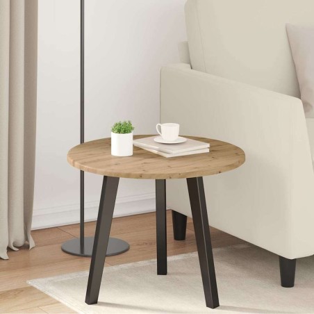 Plateau de table chêne artisanal Ø 50 x 1,5 cm 538372538372