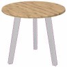 Plateau de table chêne artisanal Ø 50 x 1,5 cm 538372538372
