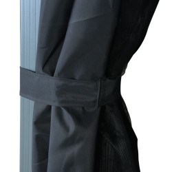 Tonnelle avec rideau 300x300 cm Anthracite Aluminium 538373538373