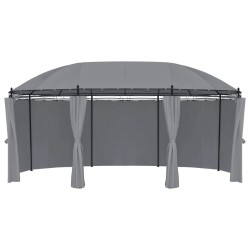 Tonnelle avec rideaux 520x349x255 cm Anthracite 538375538375