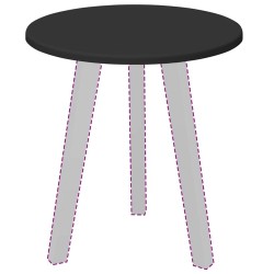 Plateau de table Noir Ø 40 x 1,5 cm Bois d'ingénierie 538379538379
