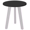Plateau de table Noir Ø 40 x 1,5 cm Bois d'ingénierie 538379538379