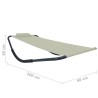Lit de jardin Crème 200x90 cm Acier 538381538381