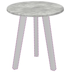 Plateau de table Gris béton Ø 40 x 1,5 cm Bois d'ingénierie 538382538382